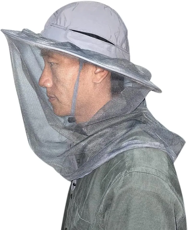 Bee Keeper Beekeeping Veil Hat face Covering Costume Fly Hornet Insect Bug Mosquito mesh Cap