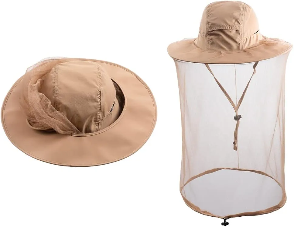 Bee Keeper Beekeeping Veil Hat face Covering Costume Fly Hornet Insect Bug Mosquito mesh Cap