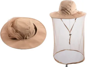 Bee Keeper Beekeeping Veil Hat face Covering Costume Fly Hornet Insect Bug Mosquito mesh Cap