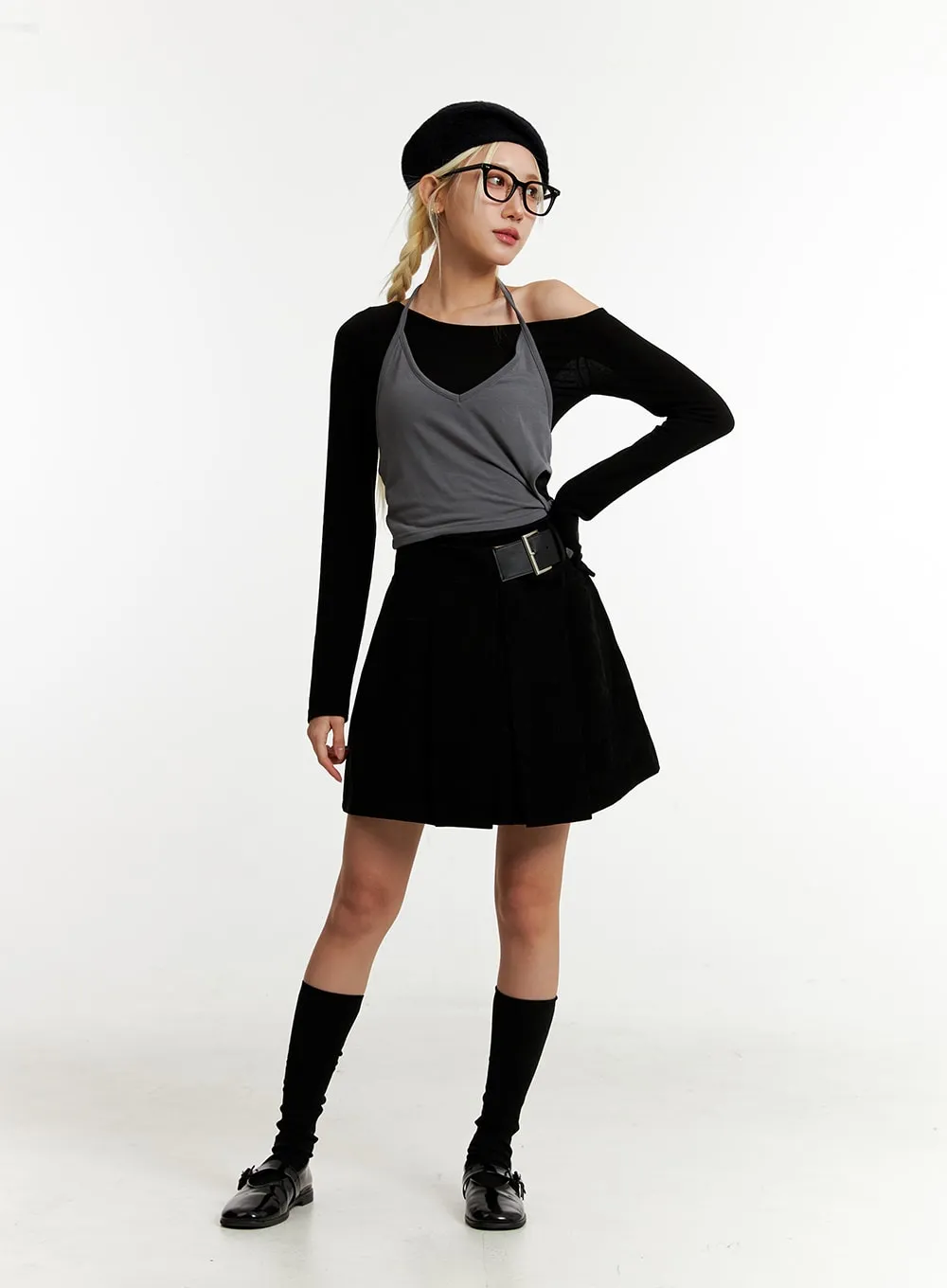 Belted Mini Skort ID315