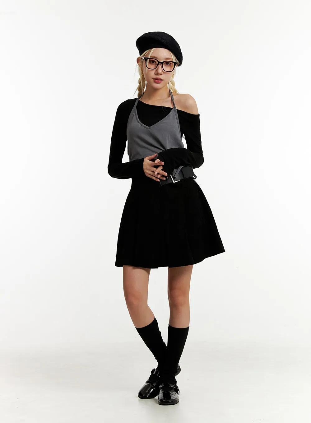 Belted Mini Skort ID315