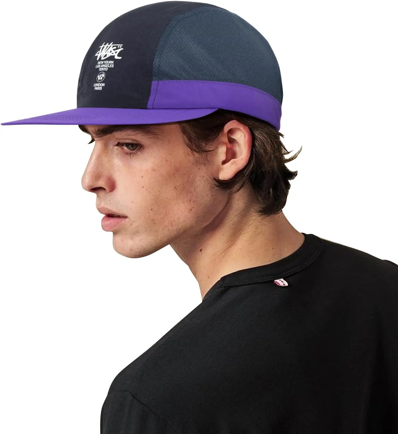 Clakllie Quick Dry 5 Panel Hat for Men Summer Mesh Baseball Cap Flat Brim Trucker Hats Breathable Golf Dad Hats Camping Hat