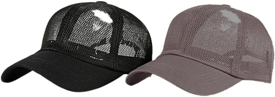 FASHIXD Mesh Baseball Cap for Men Women Summer Breathable Trucker Hats Adjustable Outdoor Sports Running Hats
