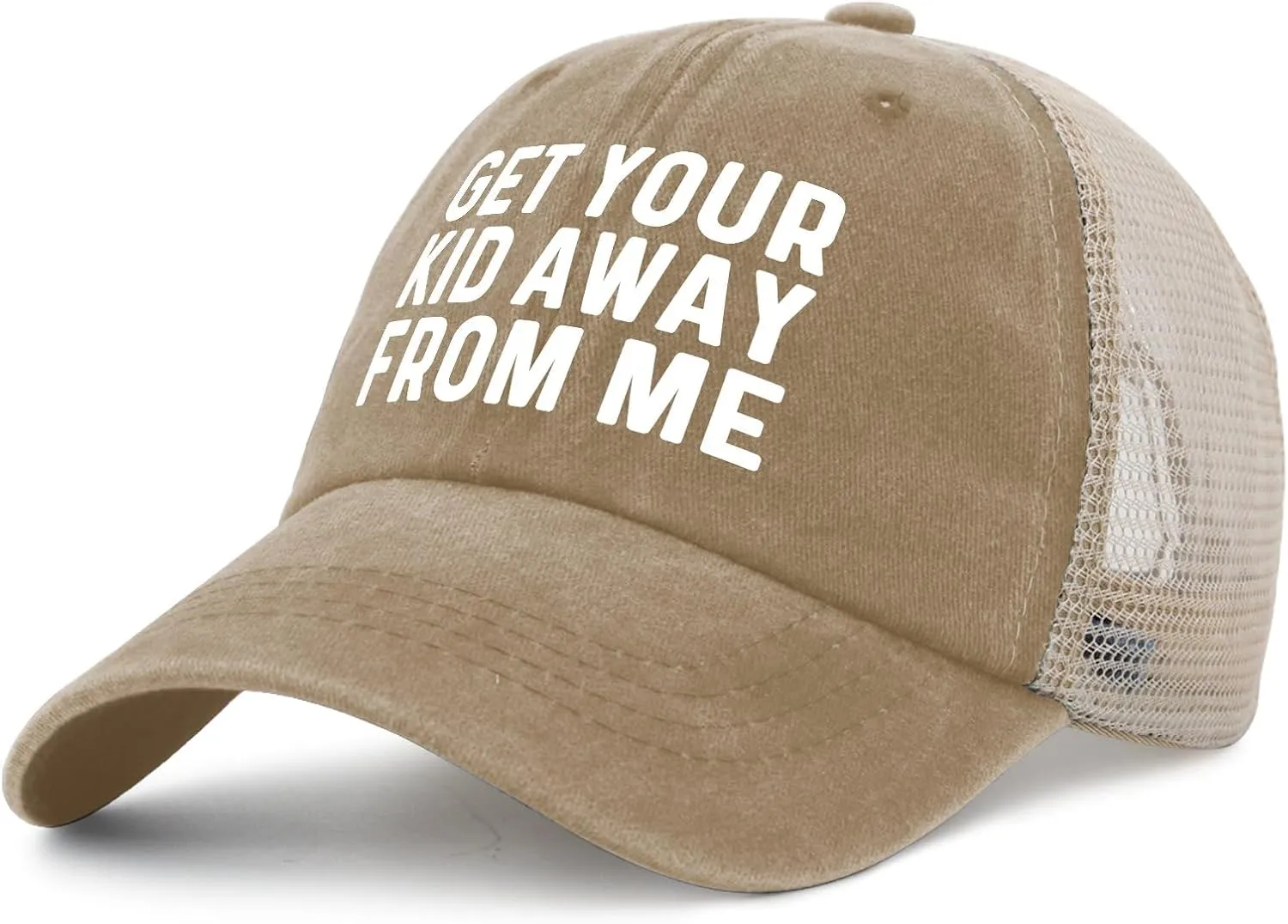 GET Your Kid AWAYS from ME Trucker Hat Men Vintage Mesh Cap for Summer