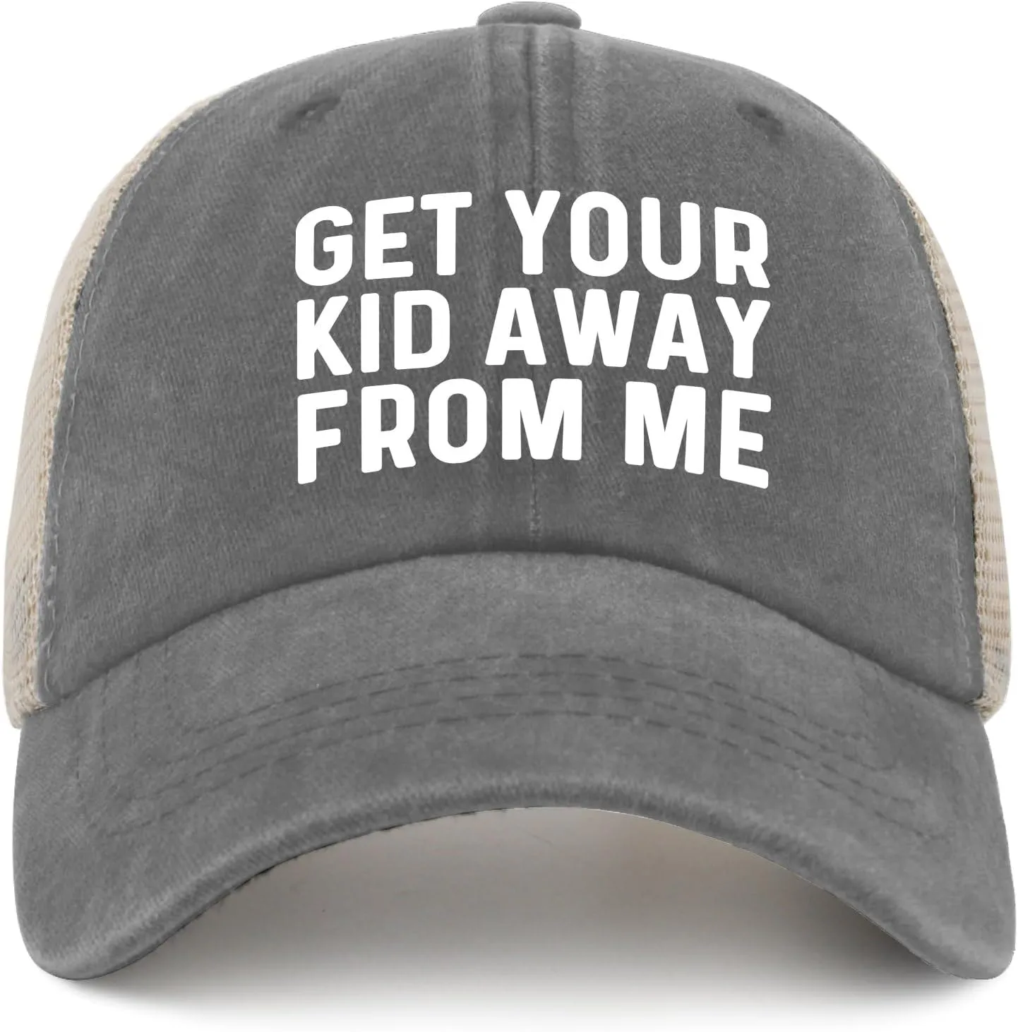 GET Your Kid AWAYS from ME Trucker Hat Men Vintage Mesh Cap for Summer