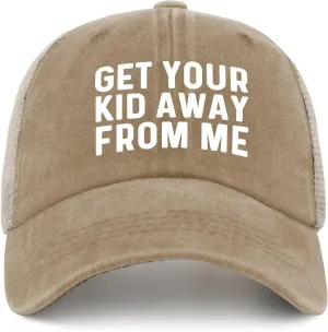 GET Your Kid AWAYS from ME Trucker Hat Men Vintage Mesh Cap for Summer
