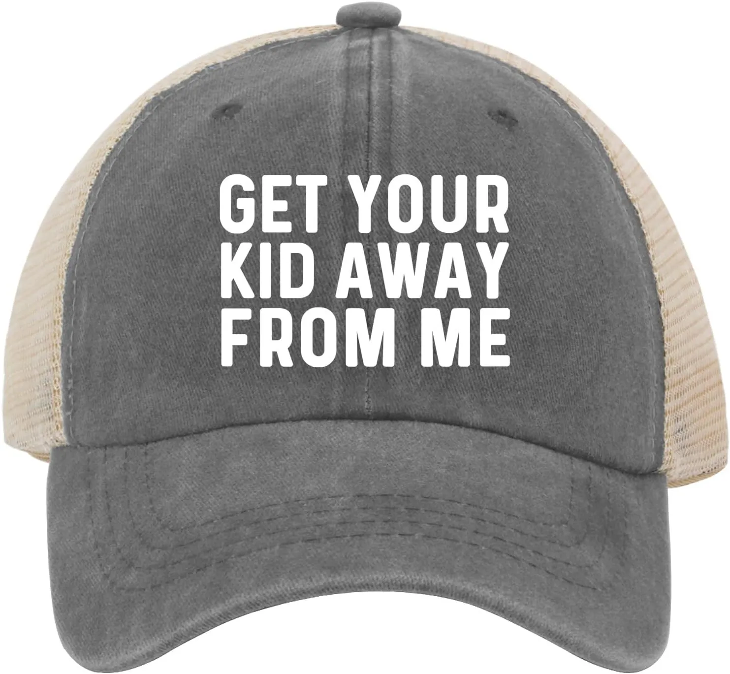 GET Your Kid AWAYS from ME Trucker Hat Men Vintage Mesh Cap for Summer