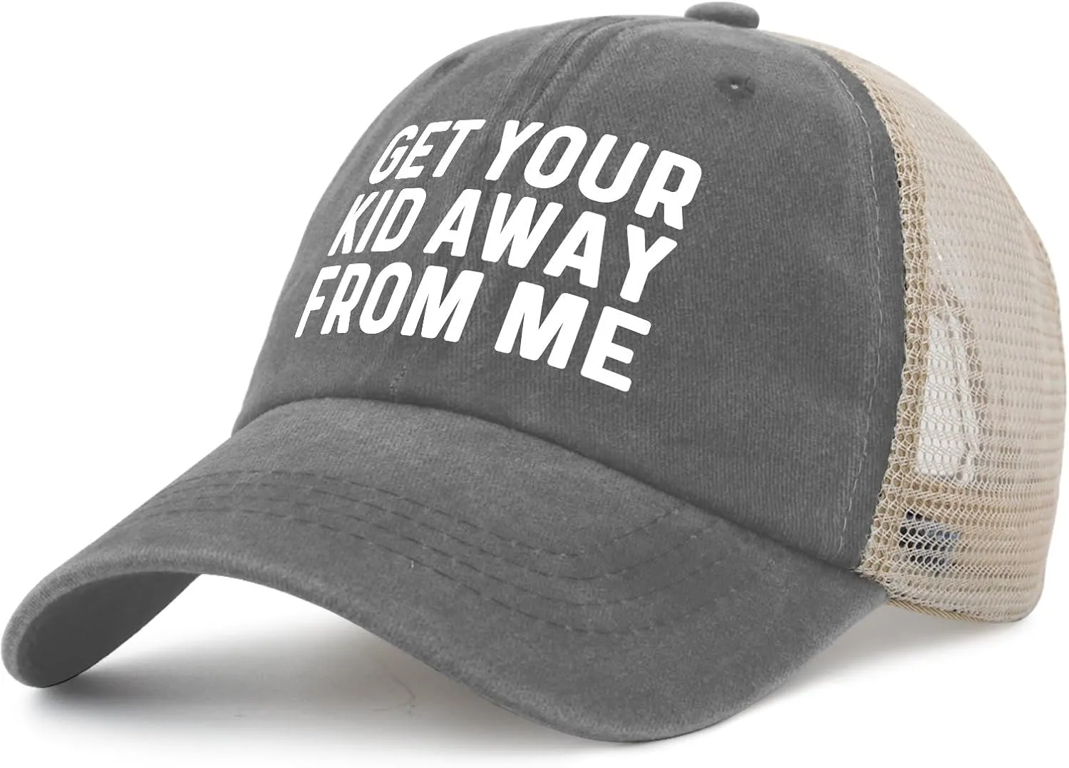 GET Your Kid AWAYS from ME Trucker Hat Men Vintage Mesh Cap for Summer