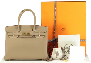 Hermès Birkin 30 Etoupe Togo Gold Hardware 2024 - BOX FRESH