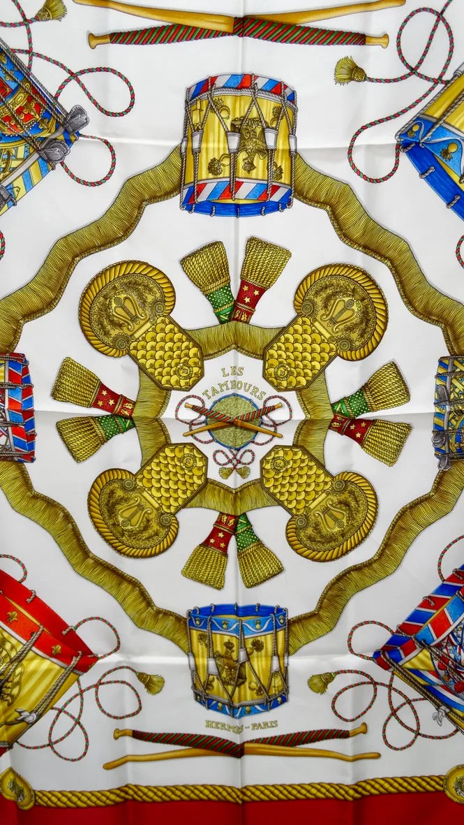 Hermès 'Les Tambours' Silk Scarf