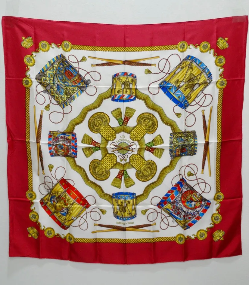 Hermès 'Les Tambours' Silk Scarf