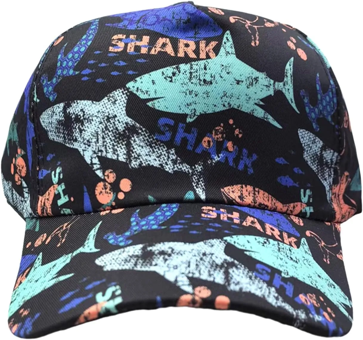 Julerwoo Kids Dinosaur & Shark Baseball Cap Fun Graphic Prints Adjustable Cap Sun Hats