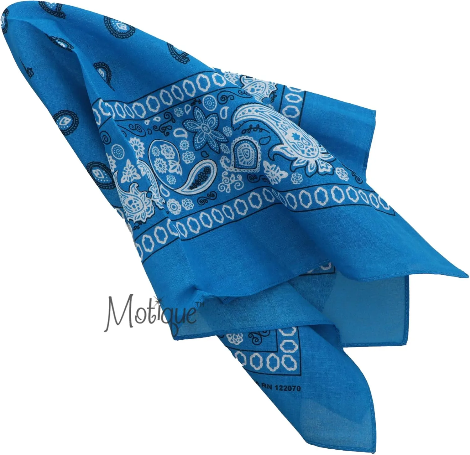Motique Accessories 22 Inch Cotton Paisley Bandana