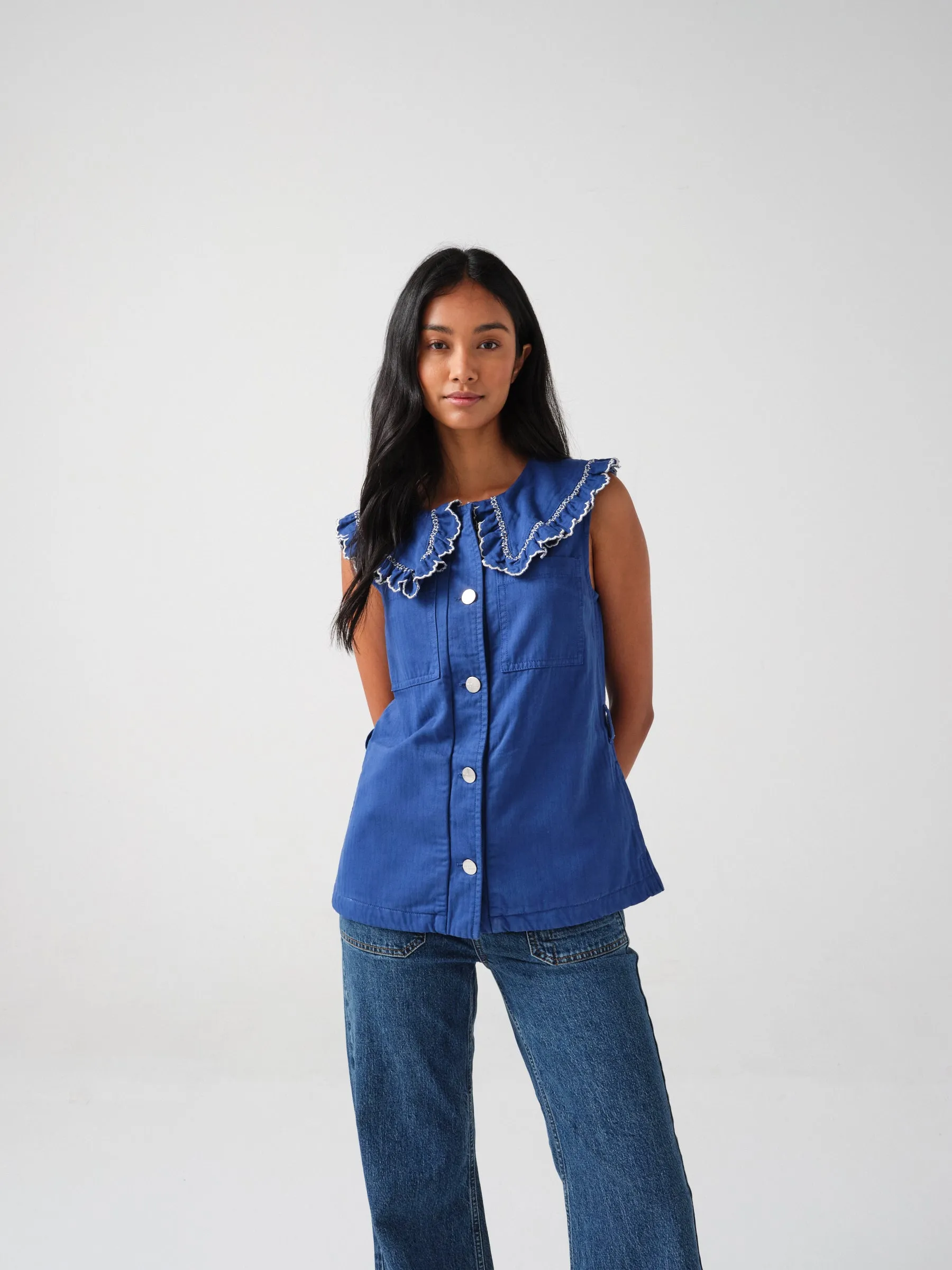 Phoebe Vest in Electric Blue
