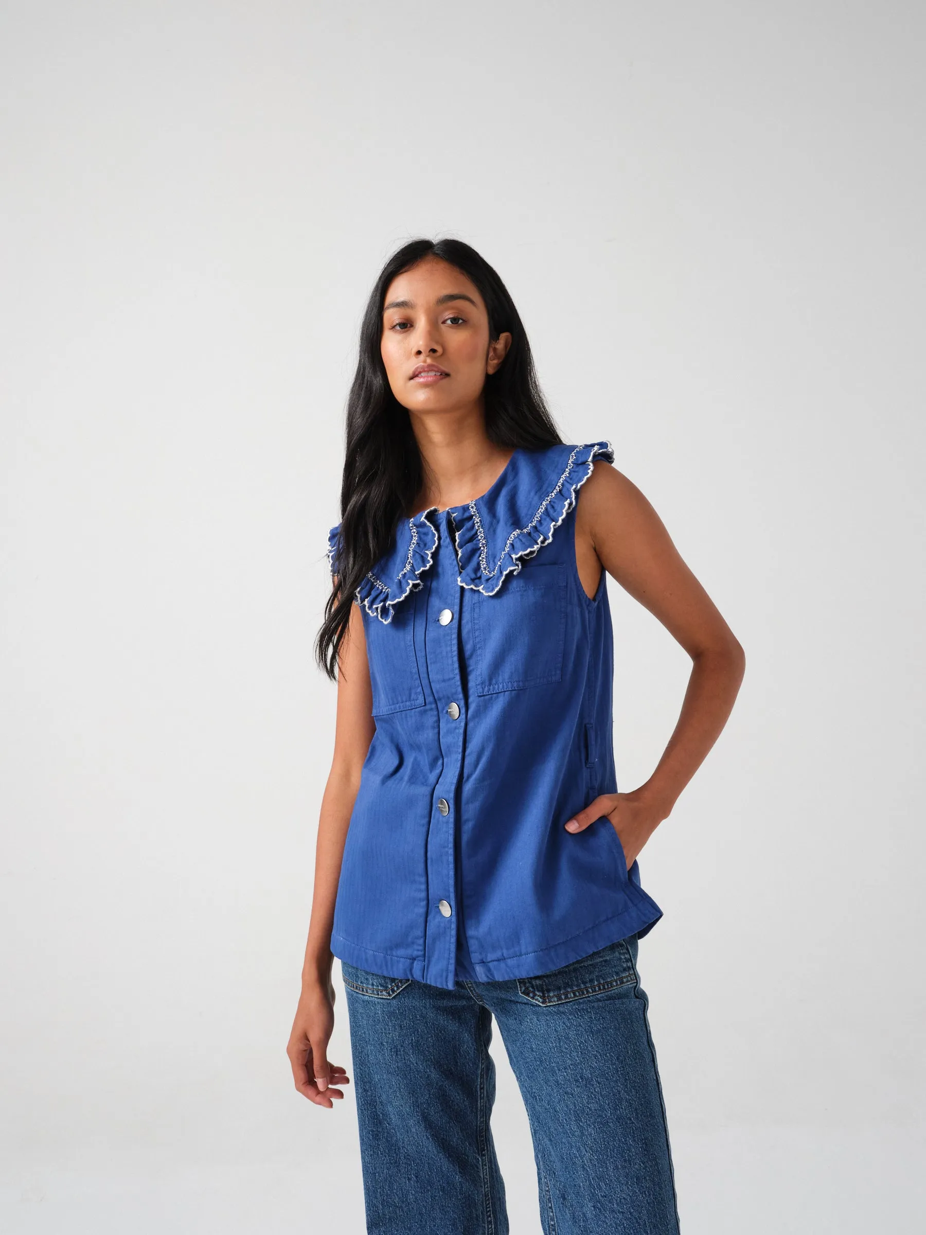 Phoebe Vest in Electric Blue