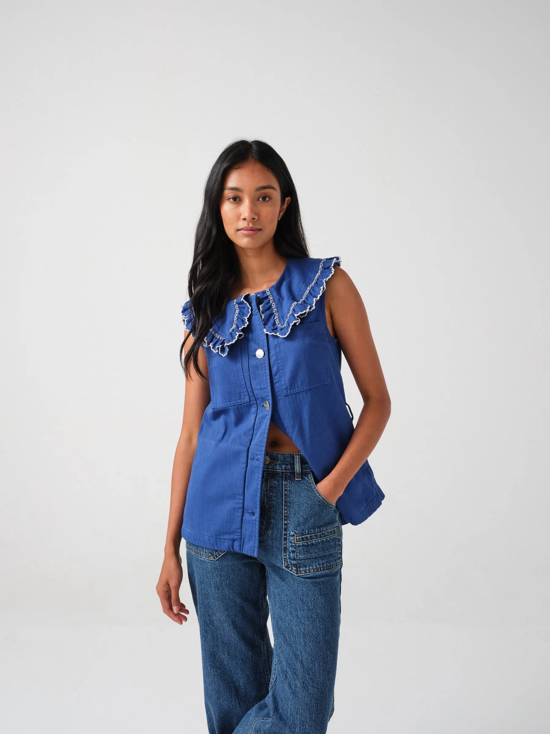 Phoebe Vest in Electric Blue