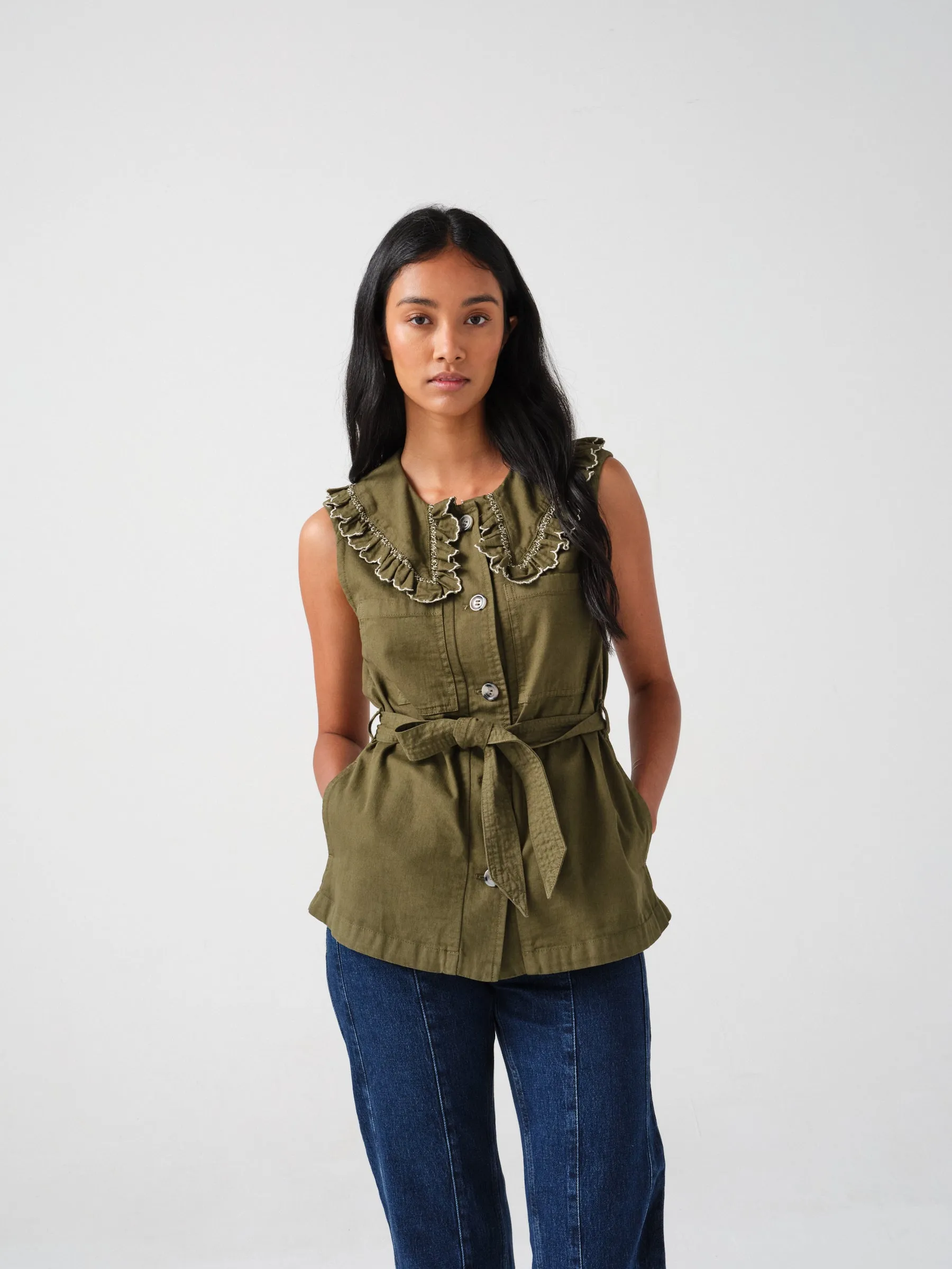 Phoebe Vest in Pine