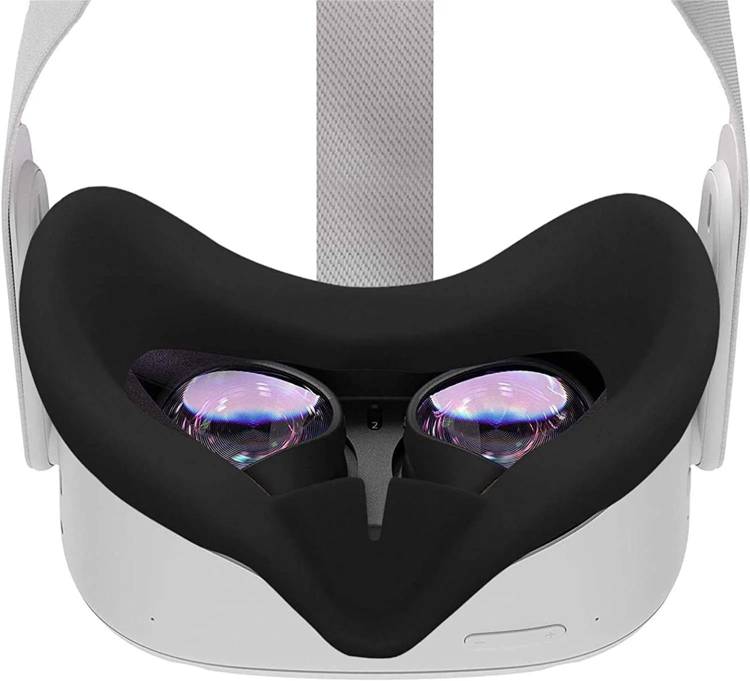 RGEEK VR Silicone Face Cover for Quest 2, Sweat-Proof Lightproof Non-Slip Washable Replacement Face Pads for Quest 2 Accessories
