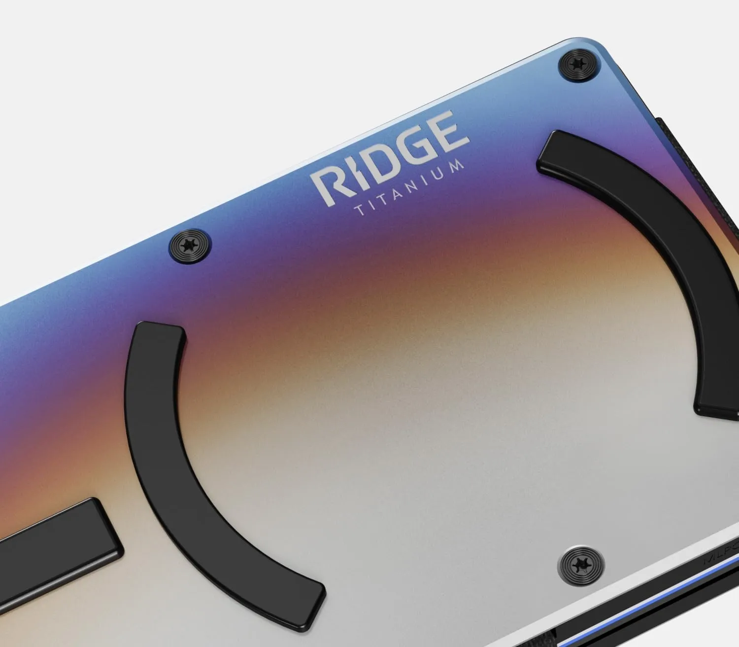 Ridge Wallets for Men Magsafe - Slim Minimalist Compact Wallet and Card Holder, RFID Protected Front Pocket Wallets for Men with Integrated Cash Strap (Burnt Titanium)